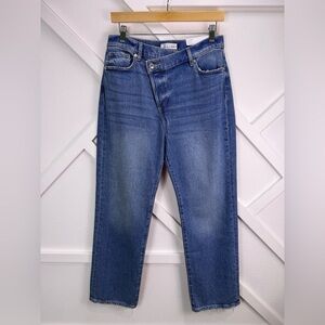 LOFT Women's Straight Leg Jeans in Medium Blue Wash